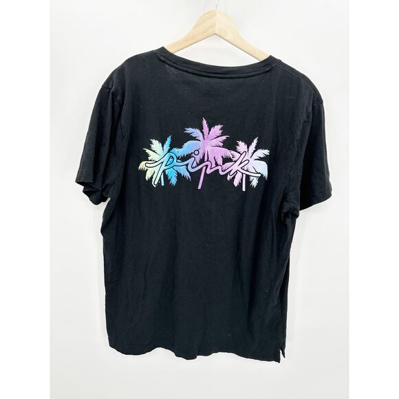 Victoria's Secret PINK Black Short Sleeve Pocket Tee Shirt Women's Size Large L - Picture 2 of 6